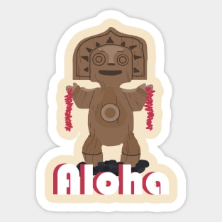 Polynesian Tiki Aloha Sticker